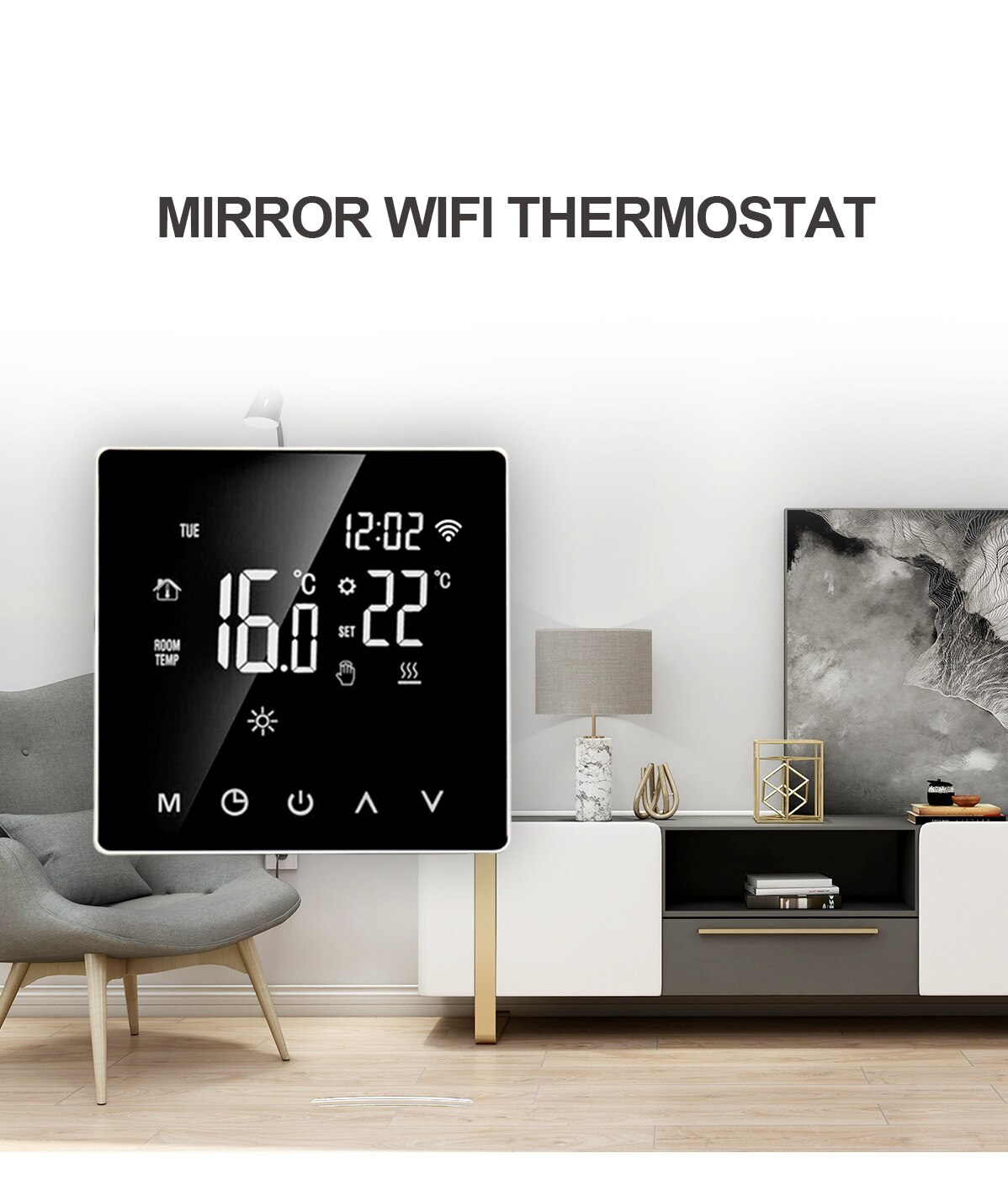 Myuet ME81 Wifi Smart Heating Thermostat LCD Display Voice Control Electric/Water Floor Temperature Controller