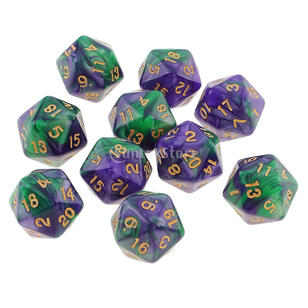 20 x 20 seitige Würfel D20 Polyedrische Würfel für Dungeons und Drachen 