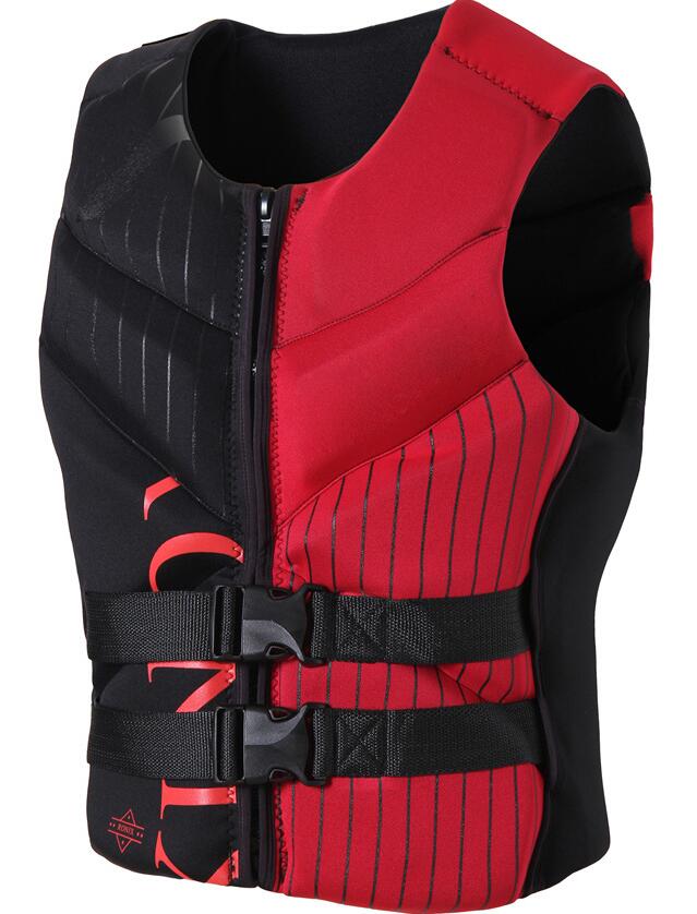 Surf giubbotto di salvataggio della gioventù maglia di vita 50-90 lbs super morbida maglia di vita x piccola vita all'aria aperta gilet trapuntato: black red / M.