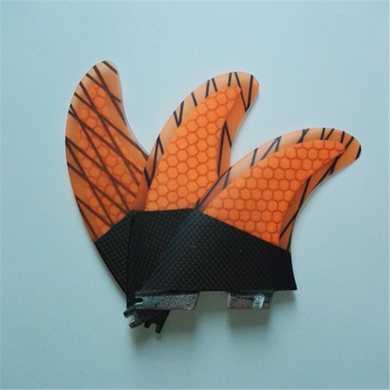 srfda FCS II fins with fiberglass honey comb material for surfing SURFBOARD FINS THRUSTER SET BLUE FCS 2