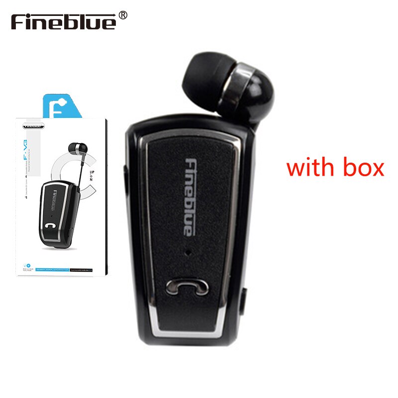 Fineblue F-V3 conforto &amp; ajuste seguro sem fio cancelamento de ruído estéreo sem fio handsfree cancelamento de ruído fones de ouvido 5 horas chamada: F-V3-DB-BOX