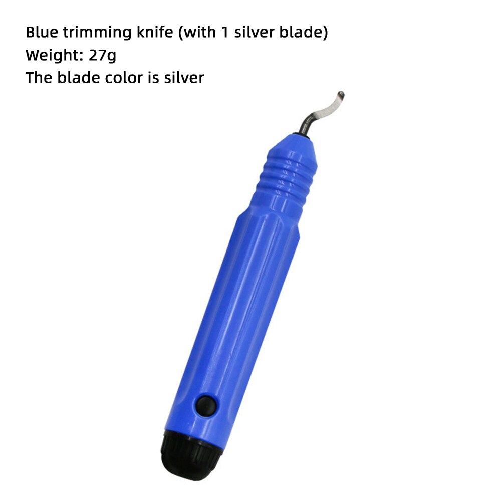 Håndtag grat metal reparation afgratning værktøjssæt 11pc afgratningsbit roterende afgratningsblade fjerner håndafgratet til træ plast: Trimmekniv