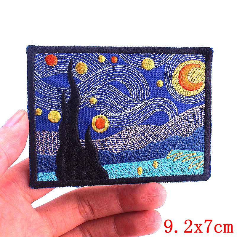 Prajña Ruimte Patches Ijzer Op Astronauten Aliens Ufo Patch Mode Geborduurde Patch Voor Kleding Stickers Applique Decor Diy Patch: PE3312CT