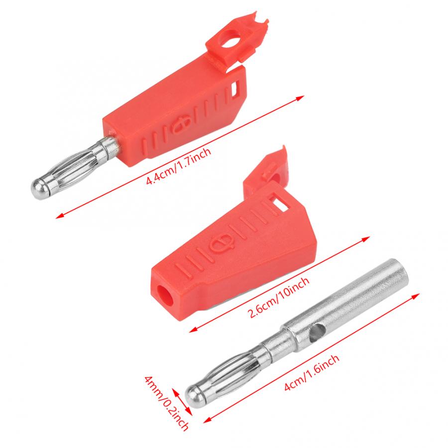 10 stk bananstik 4mm forniklet højttaler bananstik stik testsonde binding