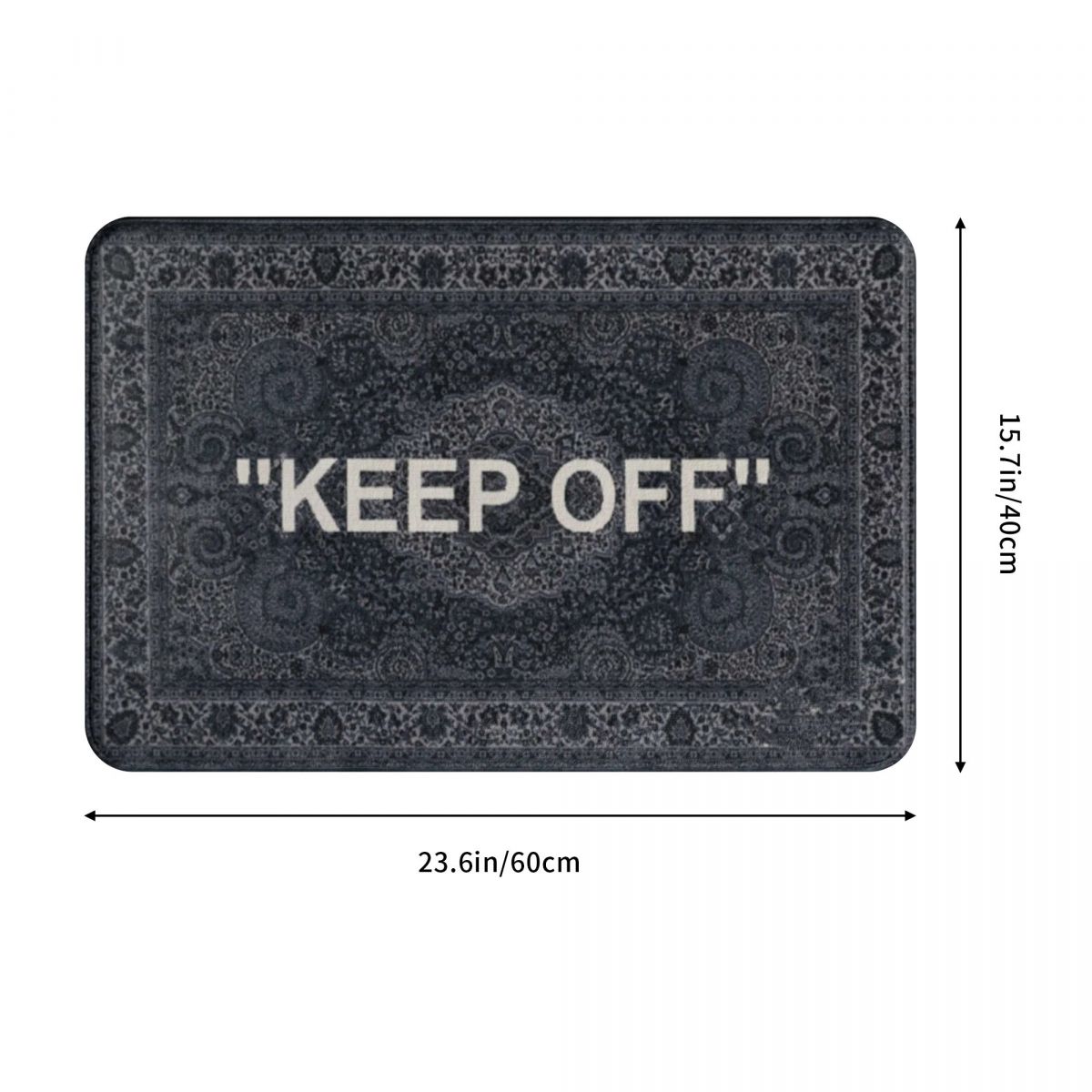 Off White Rug, Keep Off Polyester Doormat Rug carp... – Grandado