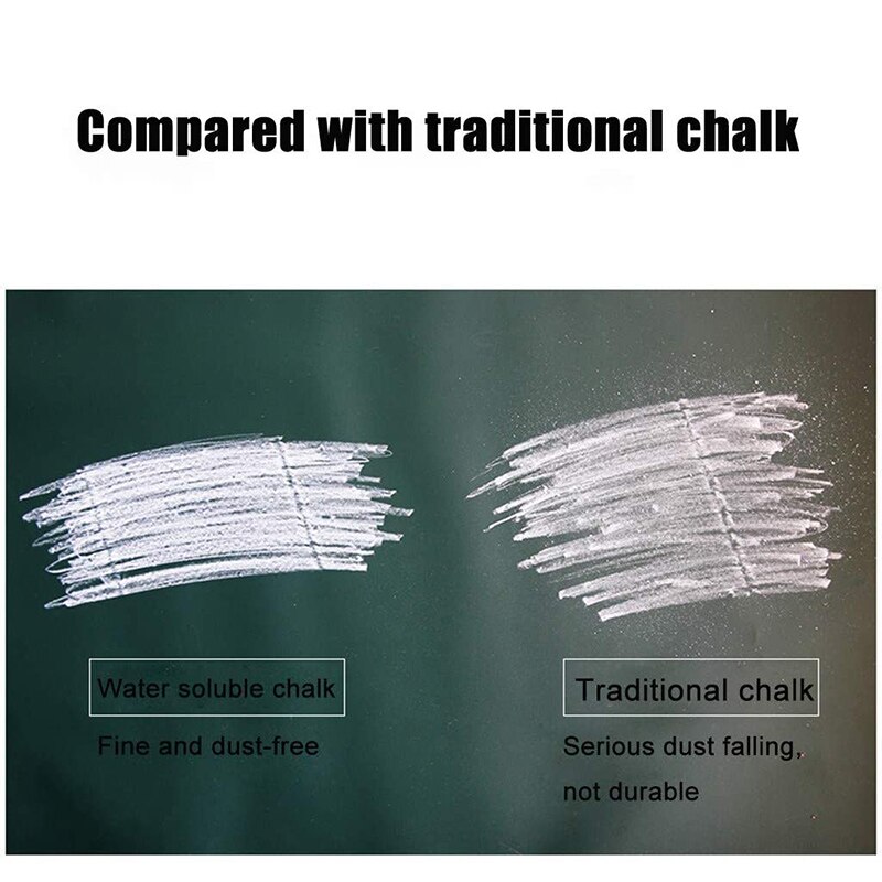 6/12/18/30/60 Pcs Chalk Water-Soluble Dustless Erasable Solid Chalk for Children Kids Graffiti SEC88