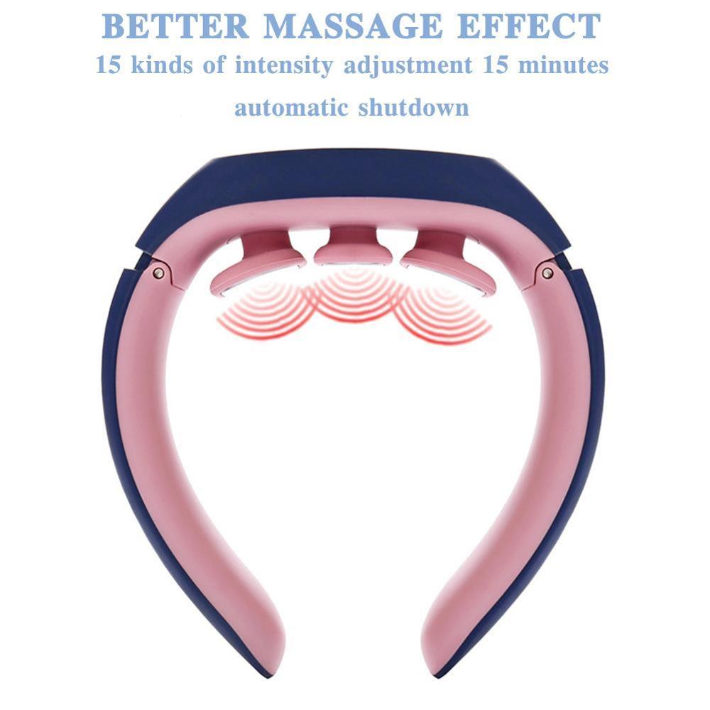 Neck Massager Heating Electric For Neck Relief Pain Cervical Promote Blood Muscle Relaxation Machine Stimulator Tool Circul Y4M2