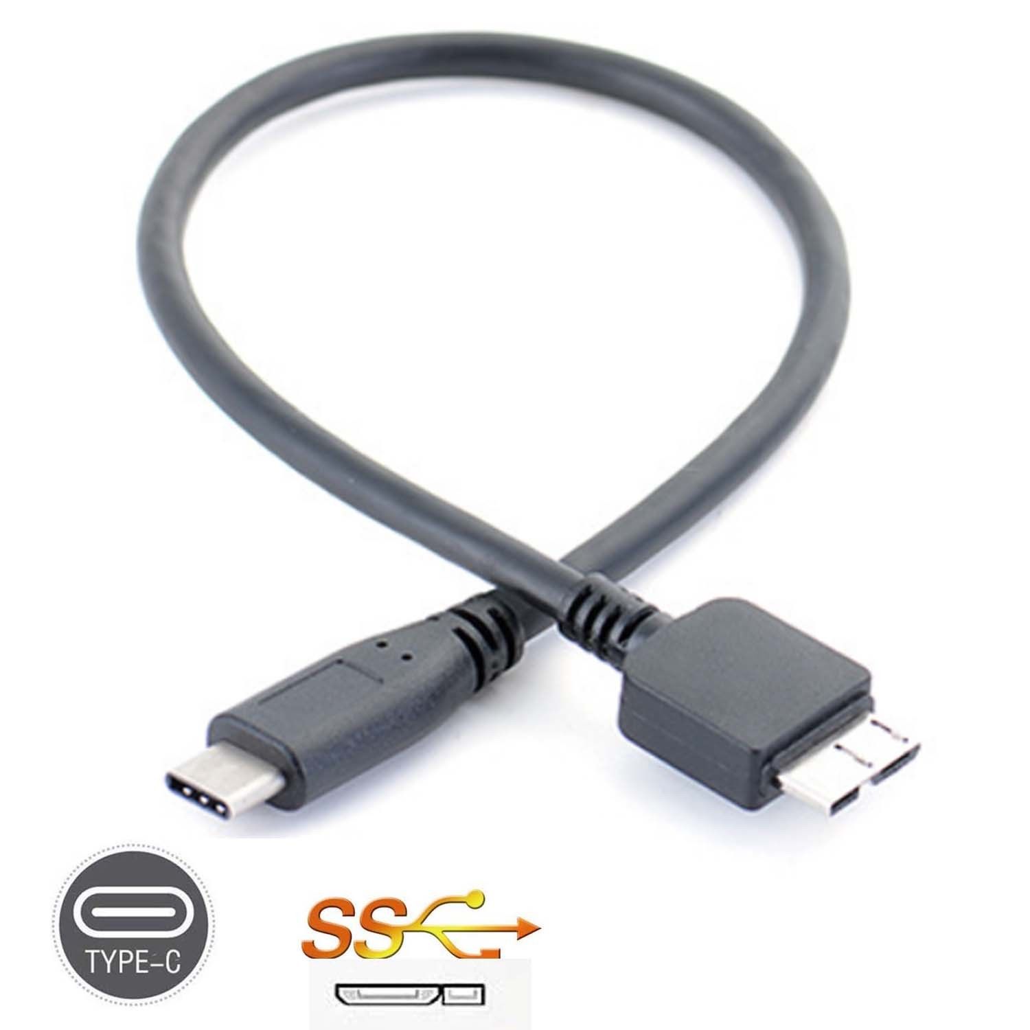 Usb 3.1 typ-c till usb 3.0 micro b kabelkontakt för lenovo air 12 yoga 5 pro / miix 5/920 legion  y720 to extern hårddisk