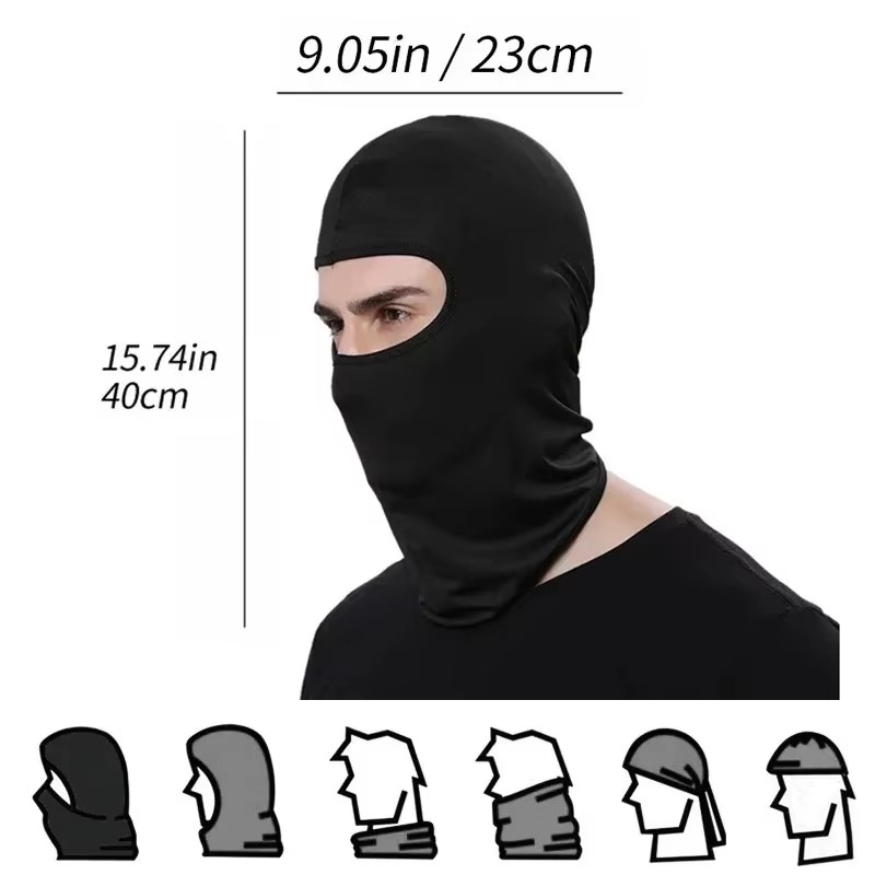 Fietsmasker Kap voor Heren Bivakmuts Volledig Gezicht Motor Fietshelm Hoed Bandana Outdoor Ademend Gezichtsschild Biker Masker