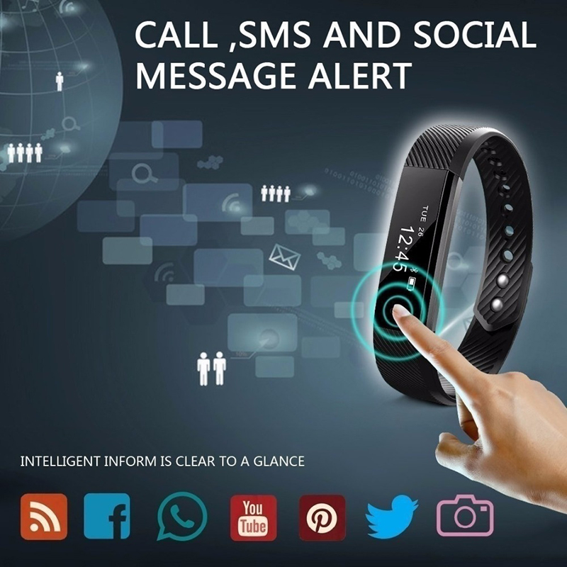 Smart Watches Bluetooth Waterproof Women Men Sport Wristband Fitness Tracker Pedometer Smart Bracelet Smartband for IOS Android