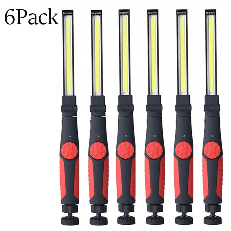 Lampe de poche pliante à Led pour le travail, bande Rechargeable, lumière d&#39;inspection magnétique, atelier de réparation de voiture, éclairage de torche, 1/3/6 paquets