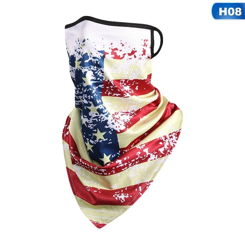 Visage Bandana oreille masque Rave cagoule écharpe cou guêtres Anti-poussière vent Protection moto vélo vélo cyclisme en plein air: H08