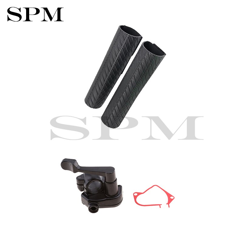 Motorcycle Handlebar + 7/8'' Throttle Thumb Assembly For ATV Quad Pit Bike