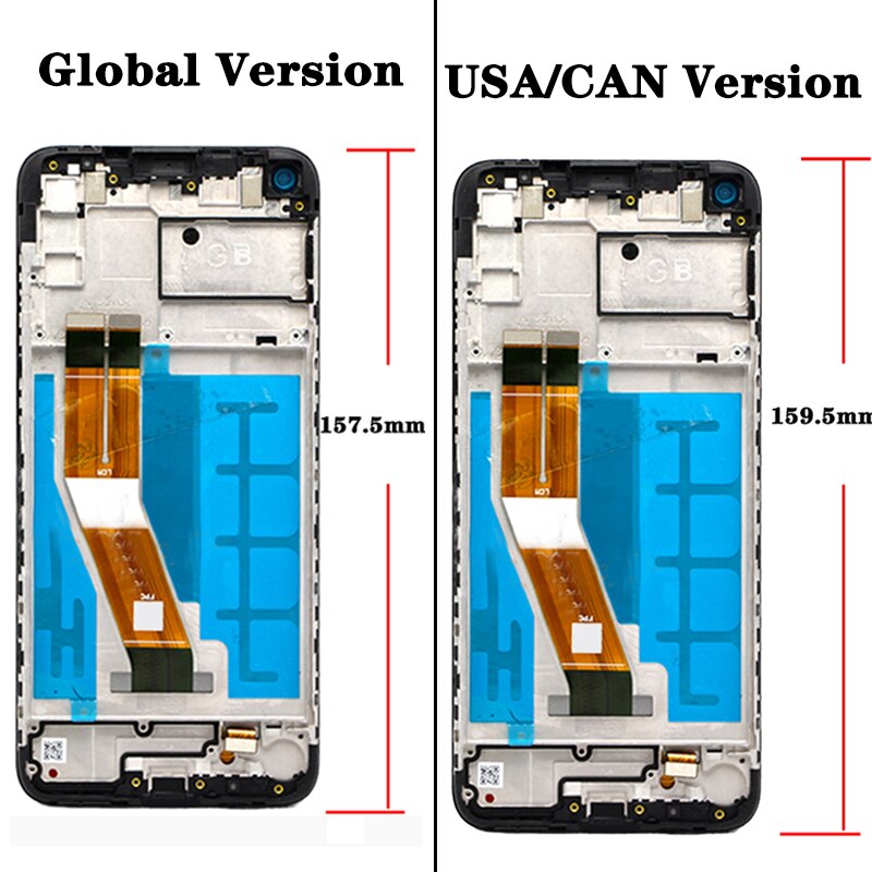 Original Für Samsung Galaxis M11 LCD M115 SM-M115 M115F M115G/DS LCD Anzeige Touchscreen Digitizer Glas Montage mit rahmen