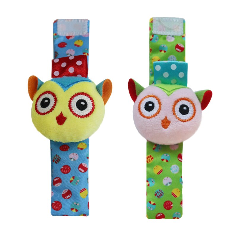 Baby Rammelaars Baby Speelgoed 0-12 Maanden Voor Pasgeborenen Baby Kids Kinderen Zachte Leeuw Uil Sokken Rammelaar Speelgoed Pols rammelaar Educatief Speelgoed: 2Pcs owl-089M