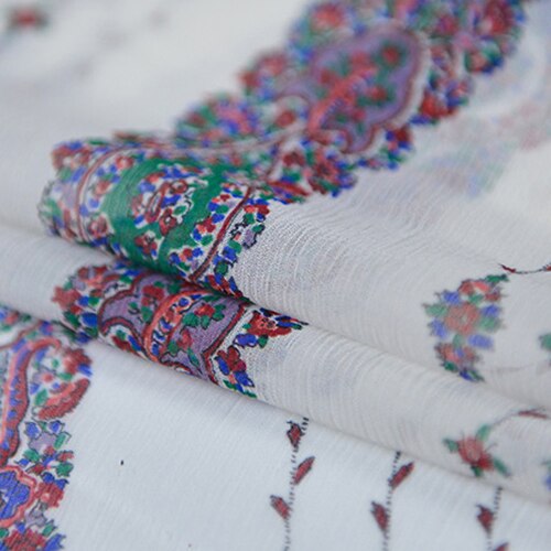 Ripple and floral print 100% silk crinkle georgette gauze silk fabric,SCG478