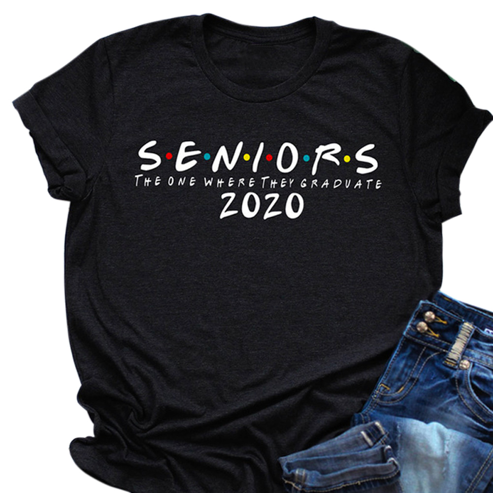 Seniors The One T-shirt Cotton Unisex T-shirt Tops Casual Short Sleeve HB88: Black / M