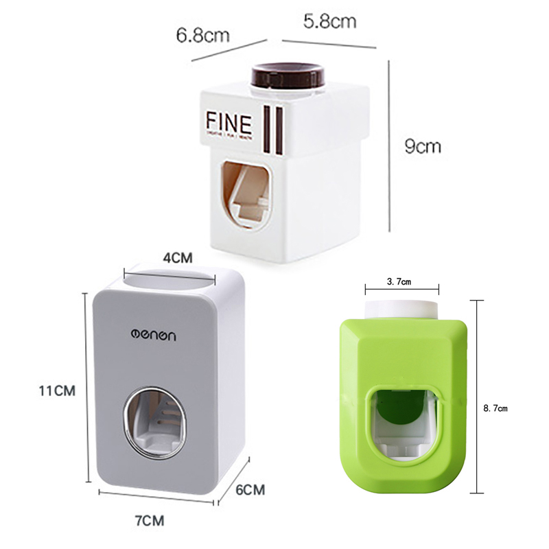 Dispensador automático de pasta de dientes para vagos, exprimidor de pasta dental de plástico, soporte para estante de pasta de dientes para accesorios de baño, 1 ud.