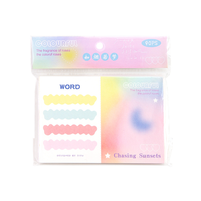 90 sztuk/partia podkładki notatka karteczki program podróży pamiętnik planista książki śmieci dziennik Scrapbooking naklejki gabinet Szkoła