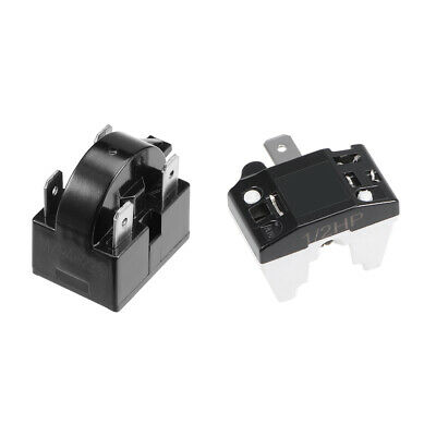 Refrigerator PTC Starter Relay 33 Ohm 1 Pin +Compressor Overload Protector 1/2HP