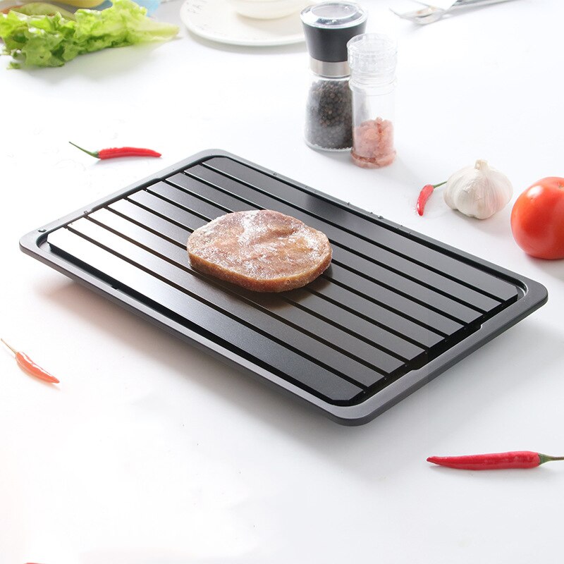 Płyta robić rozmrażania kreatywna kuchnia aluminiowa taca robić szybkiego mrożenia z pojemnikiem na wodę zamrażanie odwilż narzędzia główne gadżety wielofunkcyjne