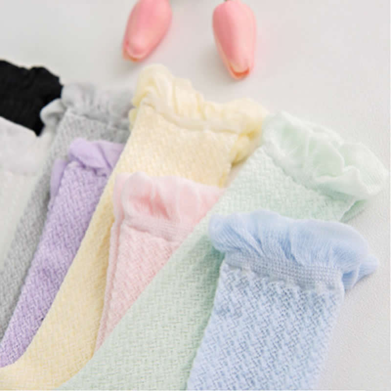 Babysokken kniehoge mesh kindersokken lange buis babysokken katoen peuter zomer holle ademende babysokken meisjes jongens