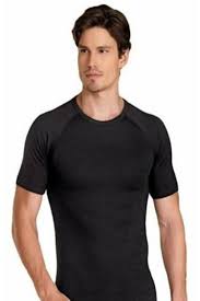 Winter Thermal Underwear Set Men’s Thermal Inner Clothes Men’s Thermal Short Sleeve 2-Piece Compression Set: L / Black