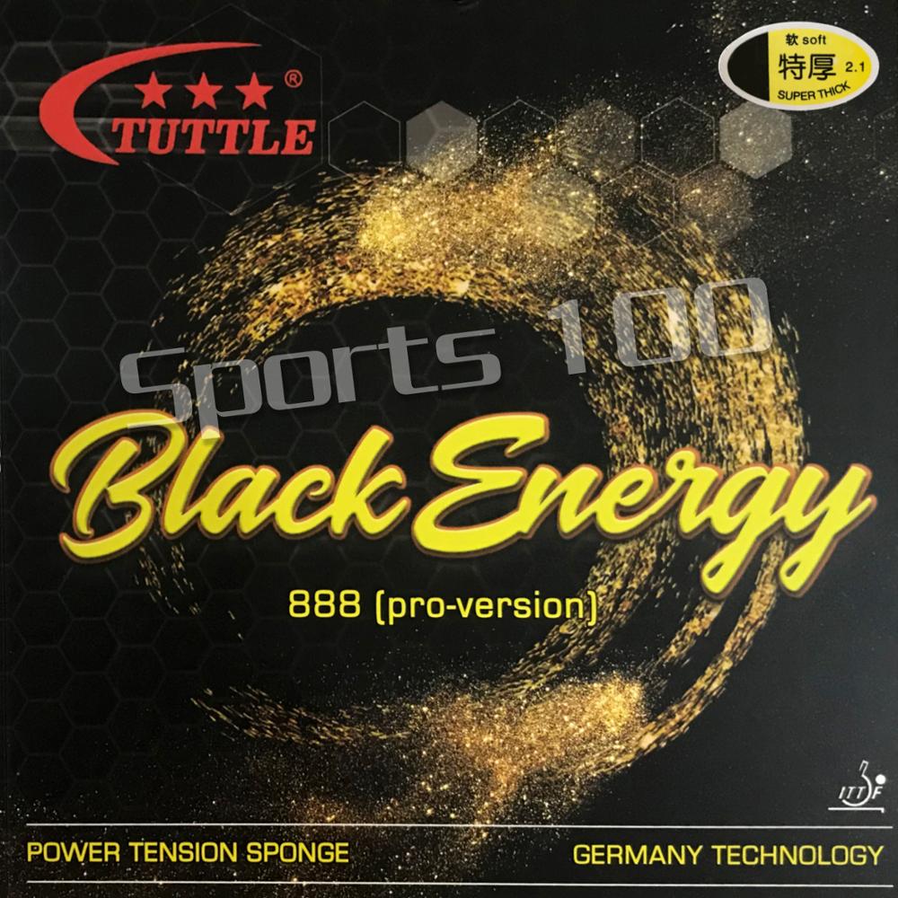 Tuttle Black Energy 888 Duitsland Cake Spons 40 + Tafeltennis rubber met spons