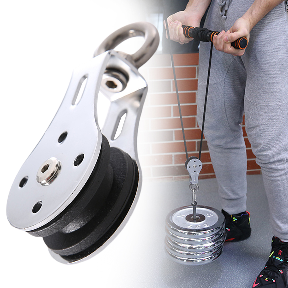 Traction Wheel Stainless Steel Silent Groove Durable 300KG Gym Block Bearing Lifting Pulley Training Accessories Hanging Fitness