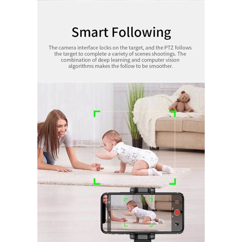 Phone Smart Gimbal Holder AI Intelligent Capture 360° Rotation Face Recognition Object Tracking Camera Artifact