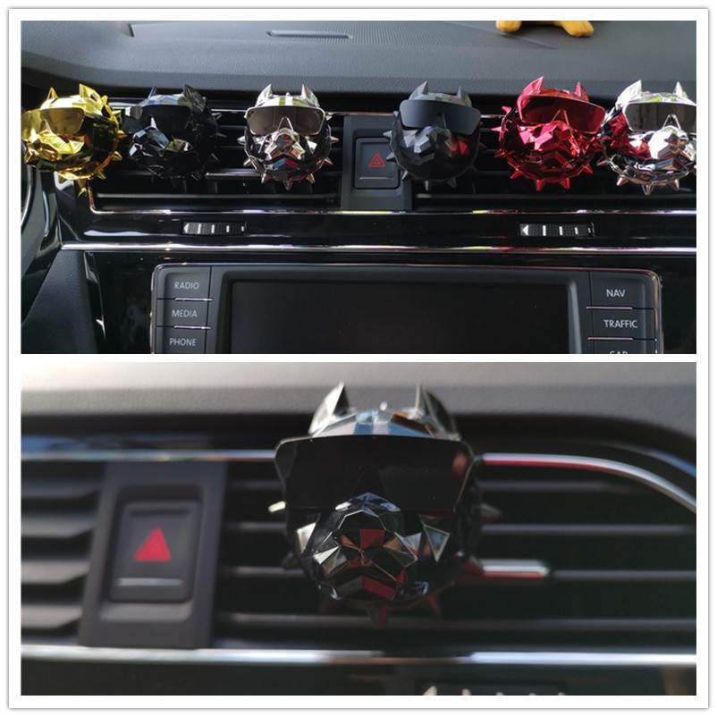 Bulldog Fragrance Deer Vehicle Fragrance Decoration Car Bling Accessories Car Air Freshener Diffuser Vent Clip Car Decoration