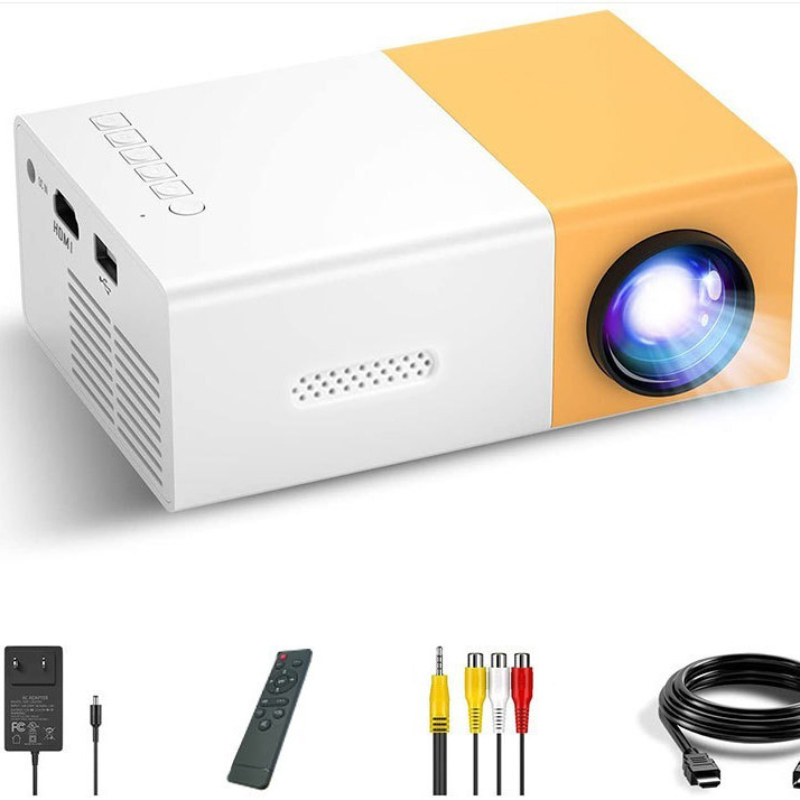 Yg300 led ao ar livre mini hd 1080p projetor móvel yg300 usb projetor infantil ultra-clara mini projetor portátil: color4