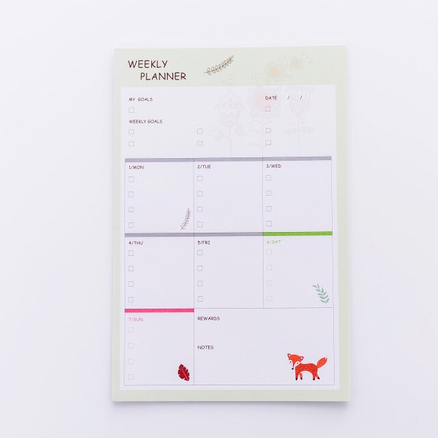 Daily Weekly Monthly Plan Memo Book 96 Pages Planner Schedule Notebook Agenda Time Table To Do List School Supply: Mixed Color