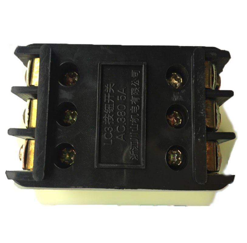 1PC Three Phase Button Starter Switch LC3 380V/220V Press Button Switch Bench Drill Drilling Machine Switch Start Switch 5A