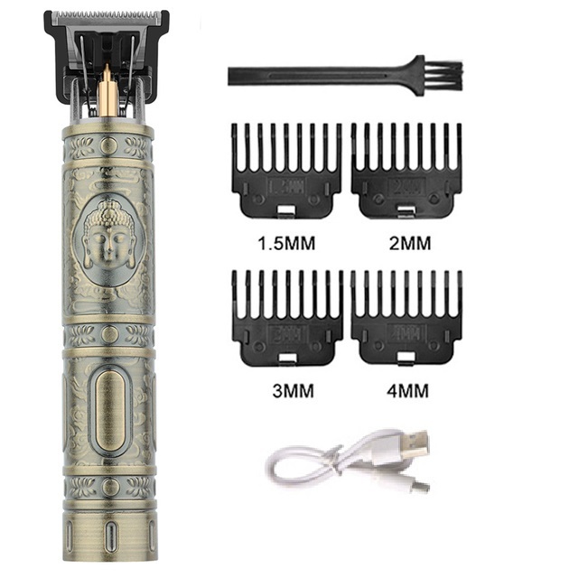 Electric Hair Cutting Machine Vintage T9 Clipper Hair Rechargeable Man Shaver Trimmer For Men's Barber: Yellow