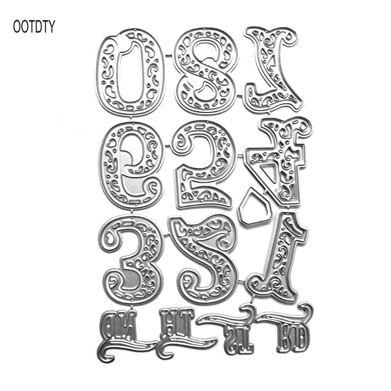 Carbon Steel Cartoon Math Numbers Cutting Die Embossing Stencil Template Mold DIY Paper Art Craft Scrapbook Bookmark Card Decor