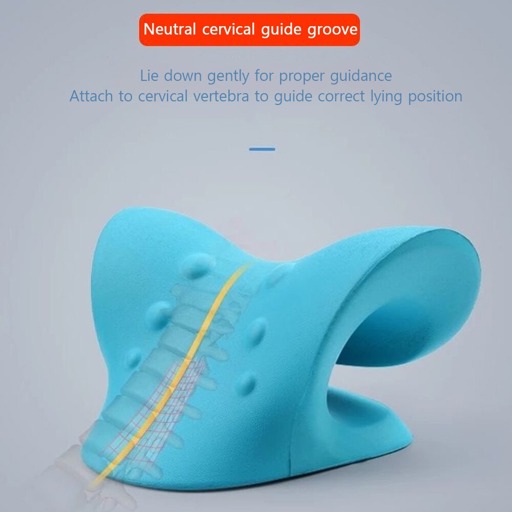 Neck and Shoulder Relaxer,Cervical Traction Device&amp;Neck Stretcher,Spine Alignment,Chiropractic Pillow,Traction Massager Pillow