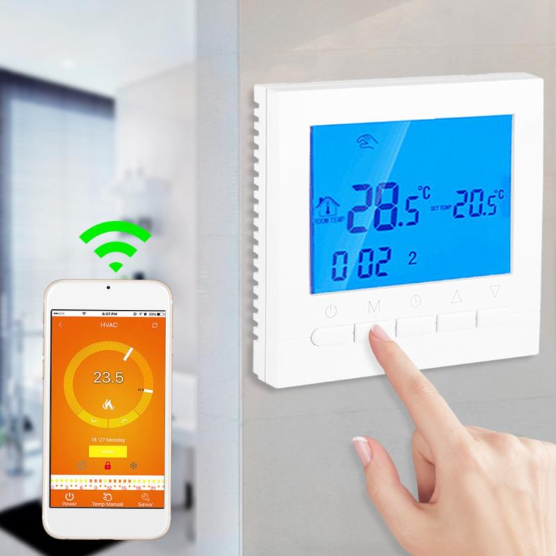 Thermostat Programmable WiFi Wireless Heating Thermostat Digital LCD Screen App Control (110V)
