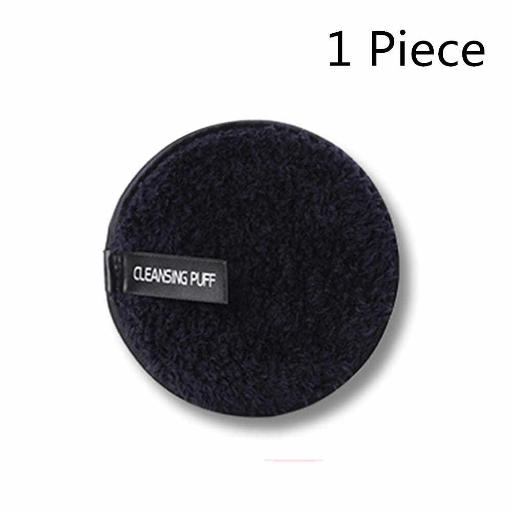 Mikrofiber makeupfjerner svamp ansigtsrens håndklædepude genanvendelig blød våd svamp ansigtspuff makeup klud klud skønhedsværktøj: Kulfiber 1 stk