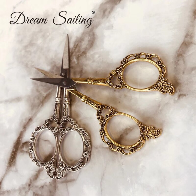 Tijeras para cutículas Estilo Vintage antiguo europeo, herramienta de costura de acero inoxidable, tijeras de pedicura, herramienta de manicura para cortar uñas