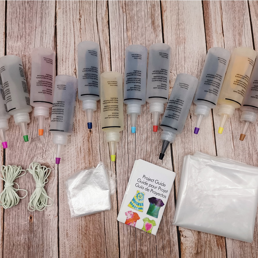 12pc slips farvesæt giftfrit gør-det-selv beklædningsgenstand graffiti stof tekstil 120ml farverige tøj bindefarve sæt sæt