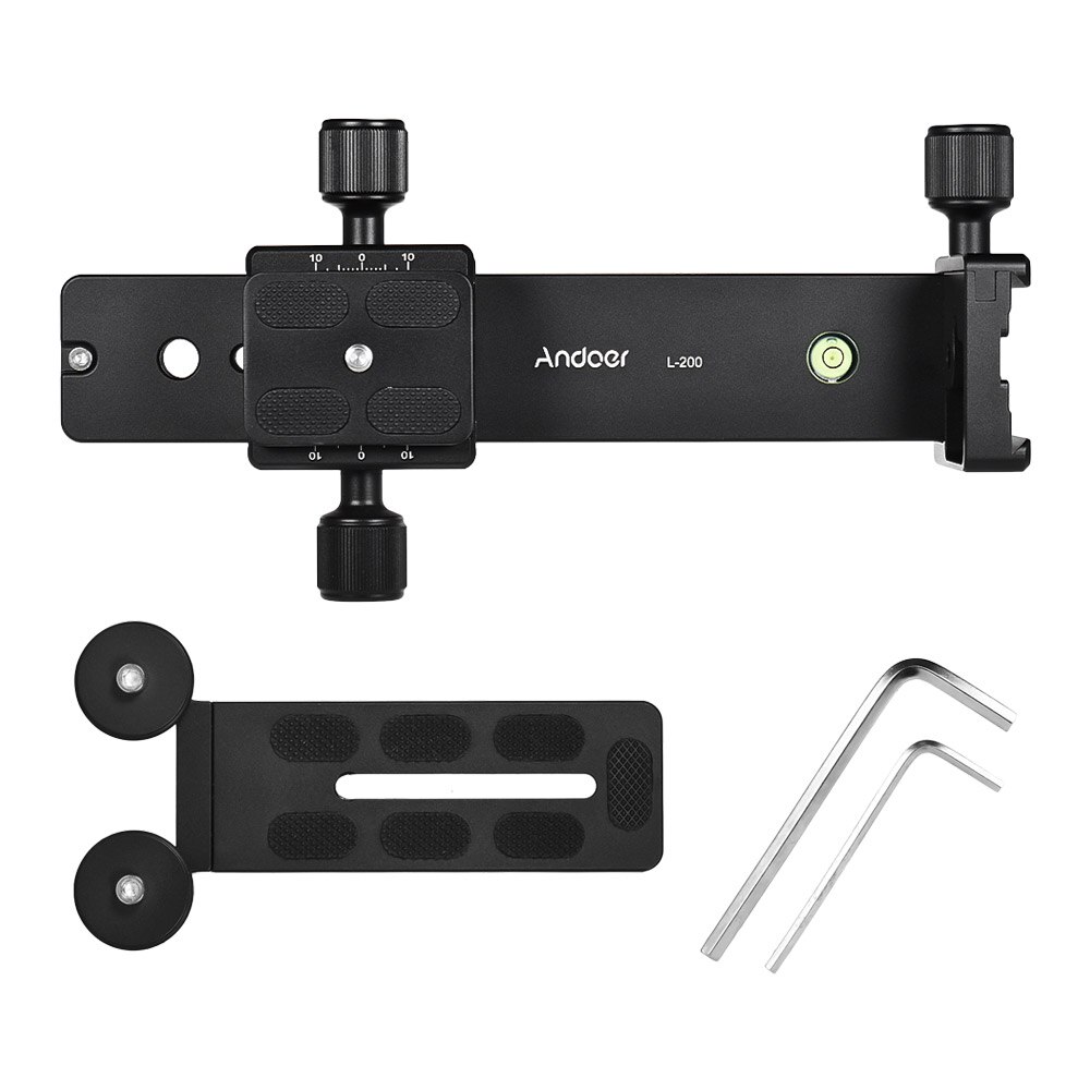 Andoer L200 Telephoto Lens Support Long Lens Holder Bracket Compatible for Arca-Swiss Sunwayfoto RRS Benro Kirk Markins Mount