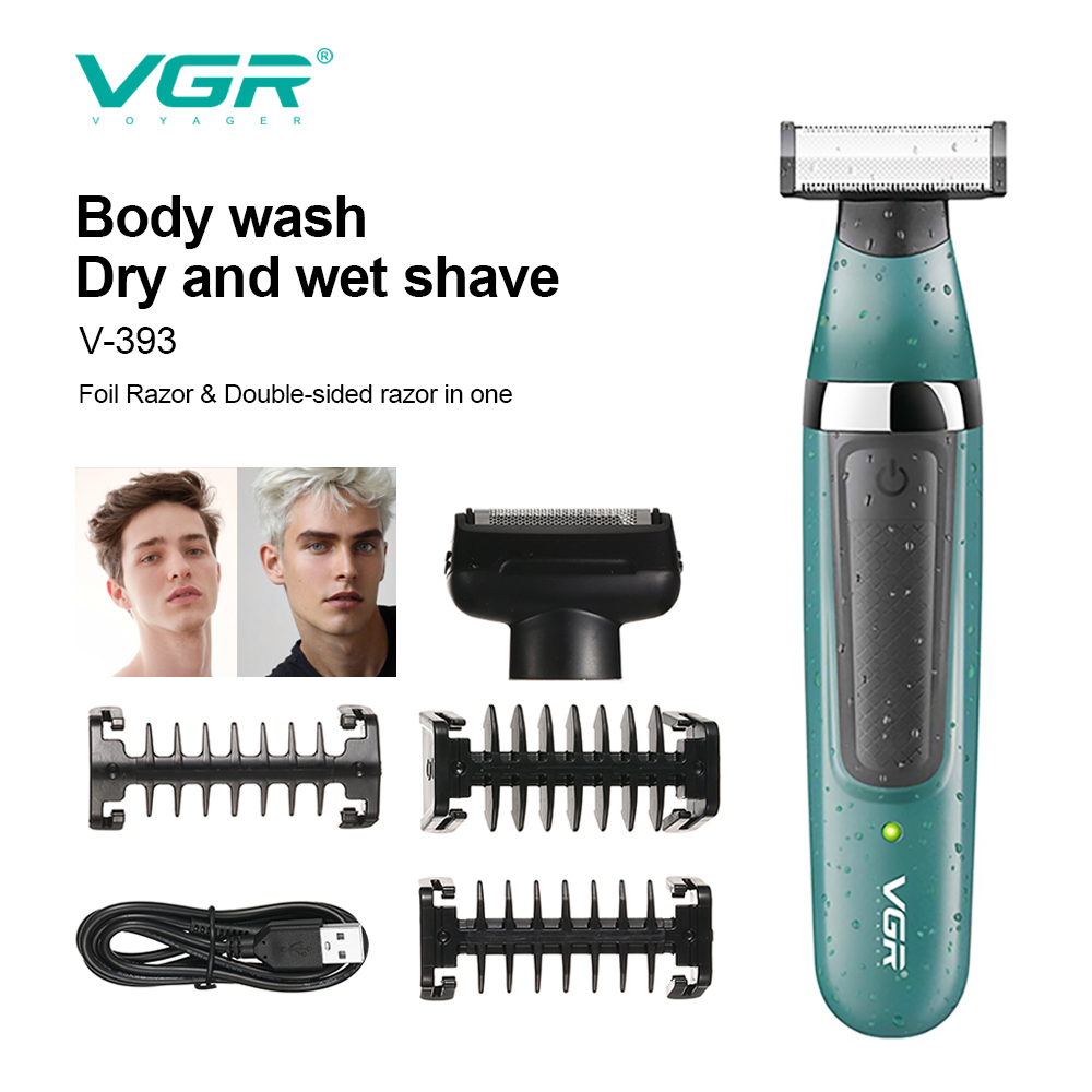 Vgr 393 scheerapparaat, waterdicht, haar- en lichaamsscheerapparaat, baardtrimmer, elektrisch scheerapparaat voor mannen