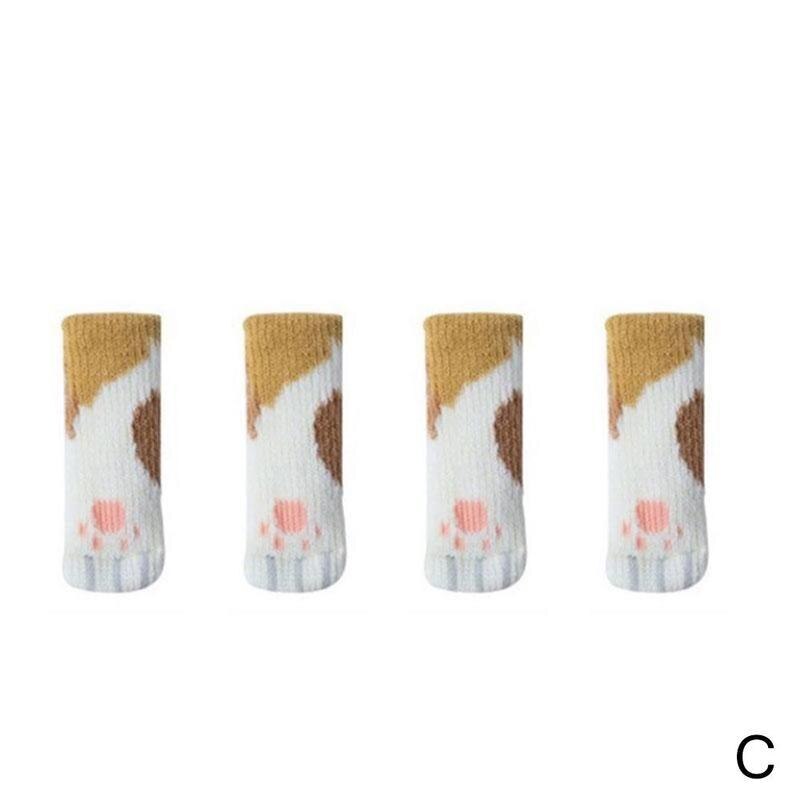 4 stk anti-skli matte støtfanger demper søte møbler ben føtter teppe caps filt pads katteklo stol ben sokker bordbeskytter: C
