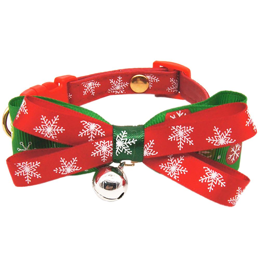 Kerst Sneeuw Serie Huisdier Halsband Harness Strik Kraag Hond Katten Klokken Kat Vlinderdas Huisdier Festival Supplies