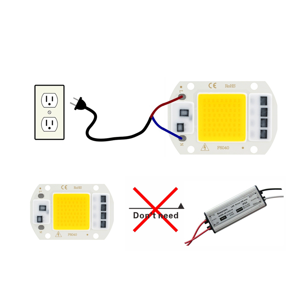 SZAZXM Flood Light Led Units Smd Leds for Light Bulbs Rectangular Led Cip 220v Diy Flashlight Spotlight Chip Led-chips Cob 110V