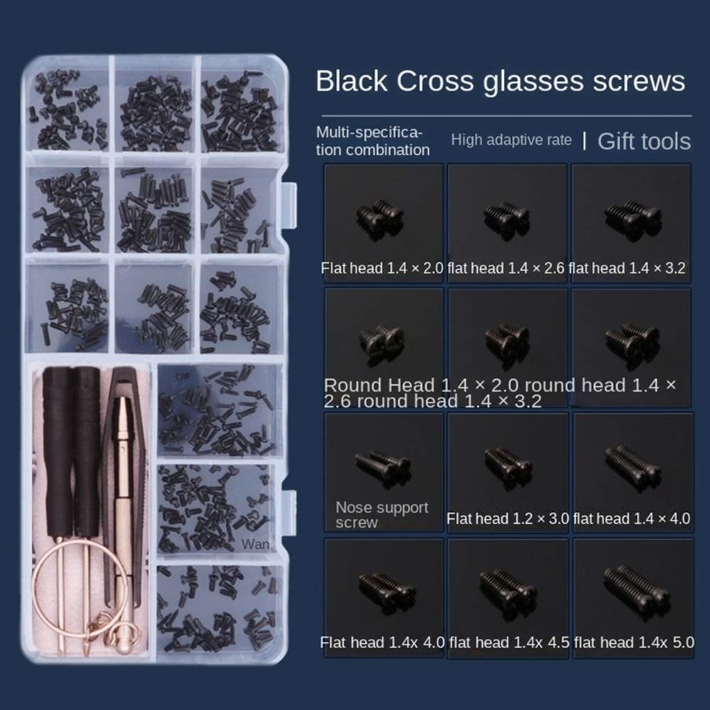 Kit d'outils de réparation de lunettes de soleil assortis, jeu de vis, écrou à vis, kit de réparation de lunettes: vert militaire