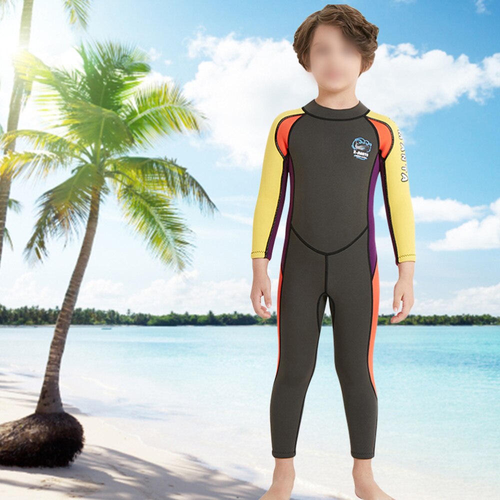 Een Stuk Kinderen Surf Swim Nat Pak Lange Mouw Rashguard Zon Bescherming Sets Dragen-Size