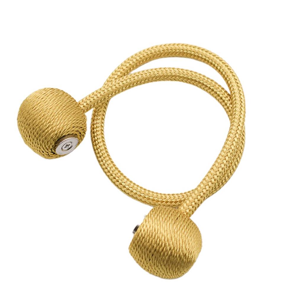 Magnetisk pärlkula gardin tiebacks tie backs hållbacks spänne clips tillbehör gardinstänger tillbehör gardin dekorativa: Gul