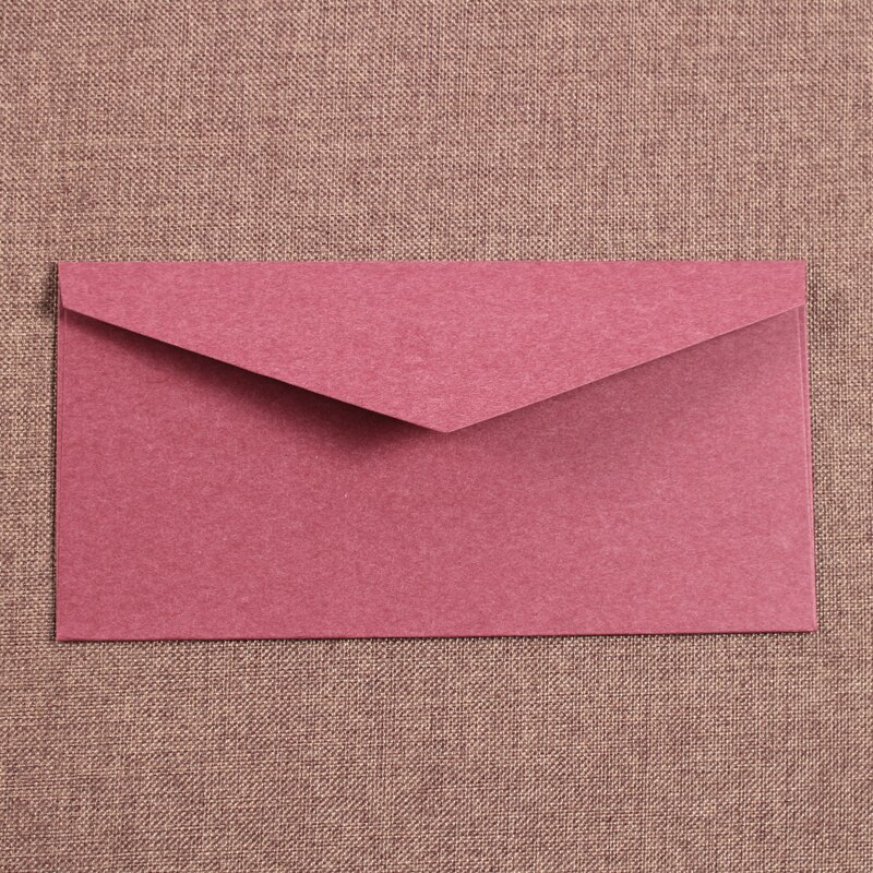 10 stks/partij Vintage Kraftpapier Envelop Brief Rood Zwart Europese Stijl Envelop voor Visitekaartje Uitnodiging Zwarte Envelop: Red-wine